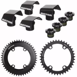 Plateaux Rotor Aero Pour Pédalier Shimano R9100 & R8000 Avec Kit De Visserie
