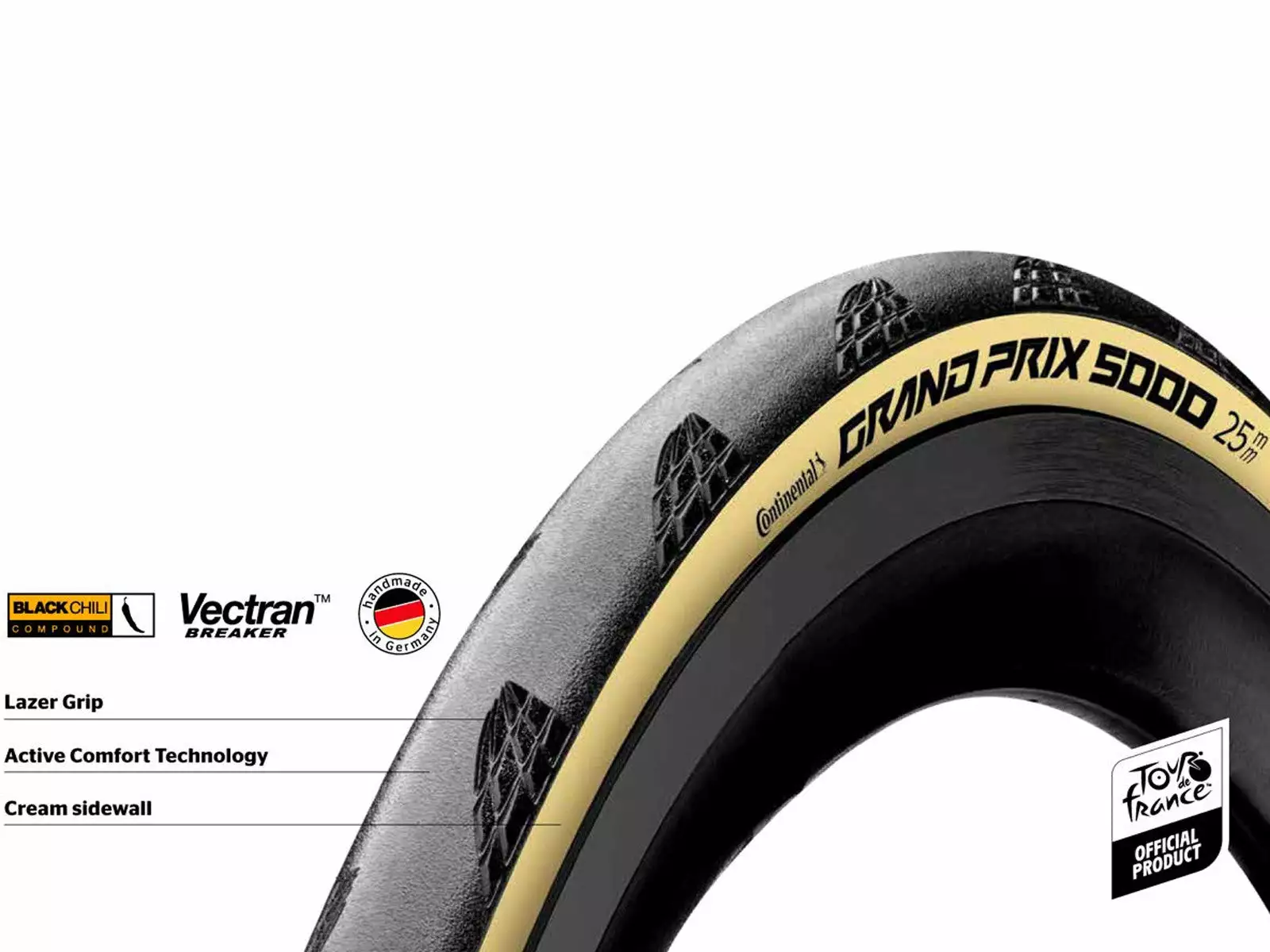 Pneu CONTINENTAL GP5000 Flanc Beige 3 Pneu CONTINENTAL GP5000 Flanc Beige – Image 3